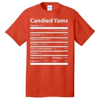 Candied Yams Nutritional Facts Funny Thanksgiving Tall T-Shirt