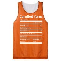 Candied Yams Nutritional Facts Funny Thanksgiving Mesh Reversible Basketball Jersey Tank