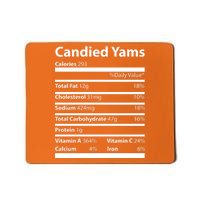 Candied Yams Nutritional Facts Funny Thanksgiving Mousepad