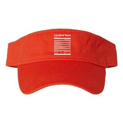 Candied Yams Nutritional Facts Funny Thanksgiving Valucap Bio-Washed Visor