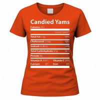 Candied Yams Nutritional Facts Funny Thanksgiving Women's T-Shirt