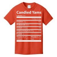 Candied Yams Nutritional Facts Funny Thanksgiving Kids T-Shirt