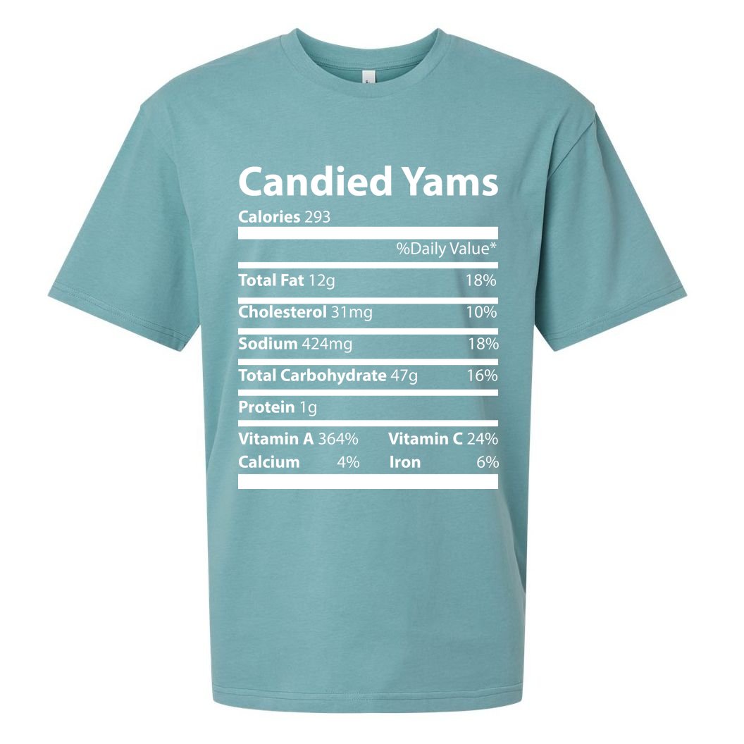 Candied Yams Nutritional Facts Funny Thanksgiving Sueded Cloud Jersey T-Shirt