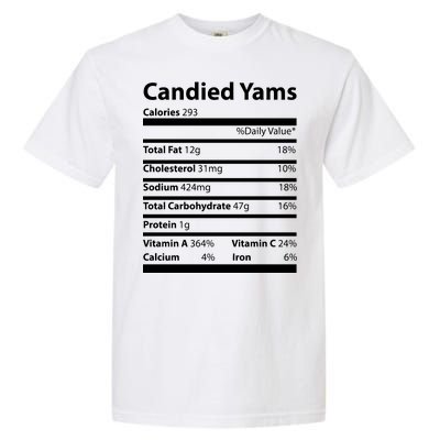 Candied Yams Nutritional Facts Funny Thanksgiving Garment-Dyed Heavyweight T-Shirt