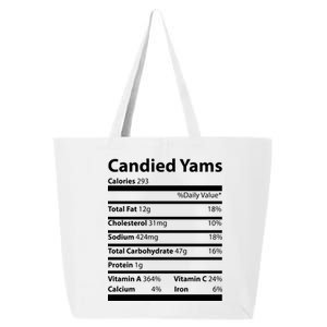 Candied Yams Nutritional Facts Funny Thanksgiving 25L Jumbo Tote