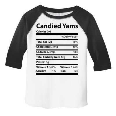 Candied Yams Nutritional Facts Funny Thanksgiving Toddler Fine Jersey T-Shirt