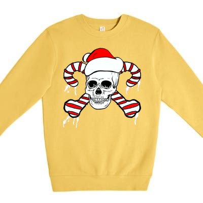 Candy Cane Skull Premium Crewneck Sweatshirt