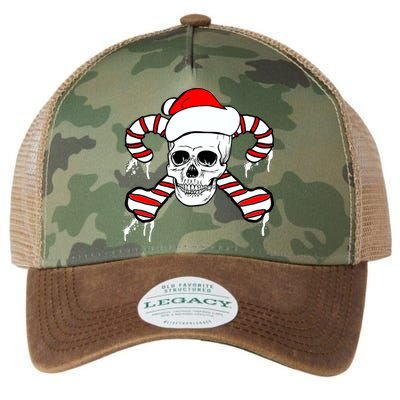 Candy Cane Skull Legacy Tie Dye Trucker Hat