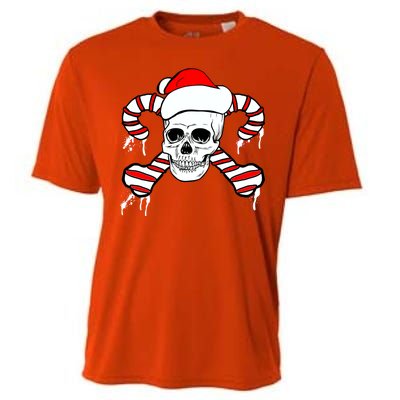 Candy Cane Skull Cooling Performance Crew T-Shirt