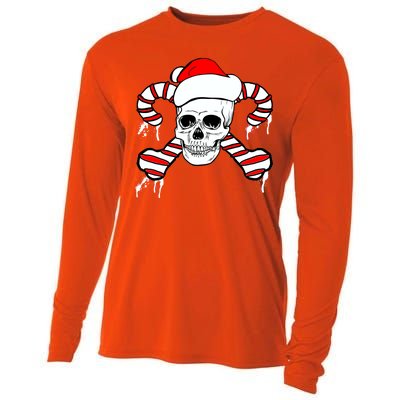 Candy Cane Skull Cooling Performance Long Sleeve Crew