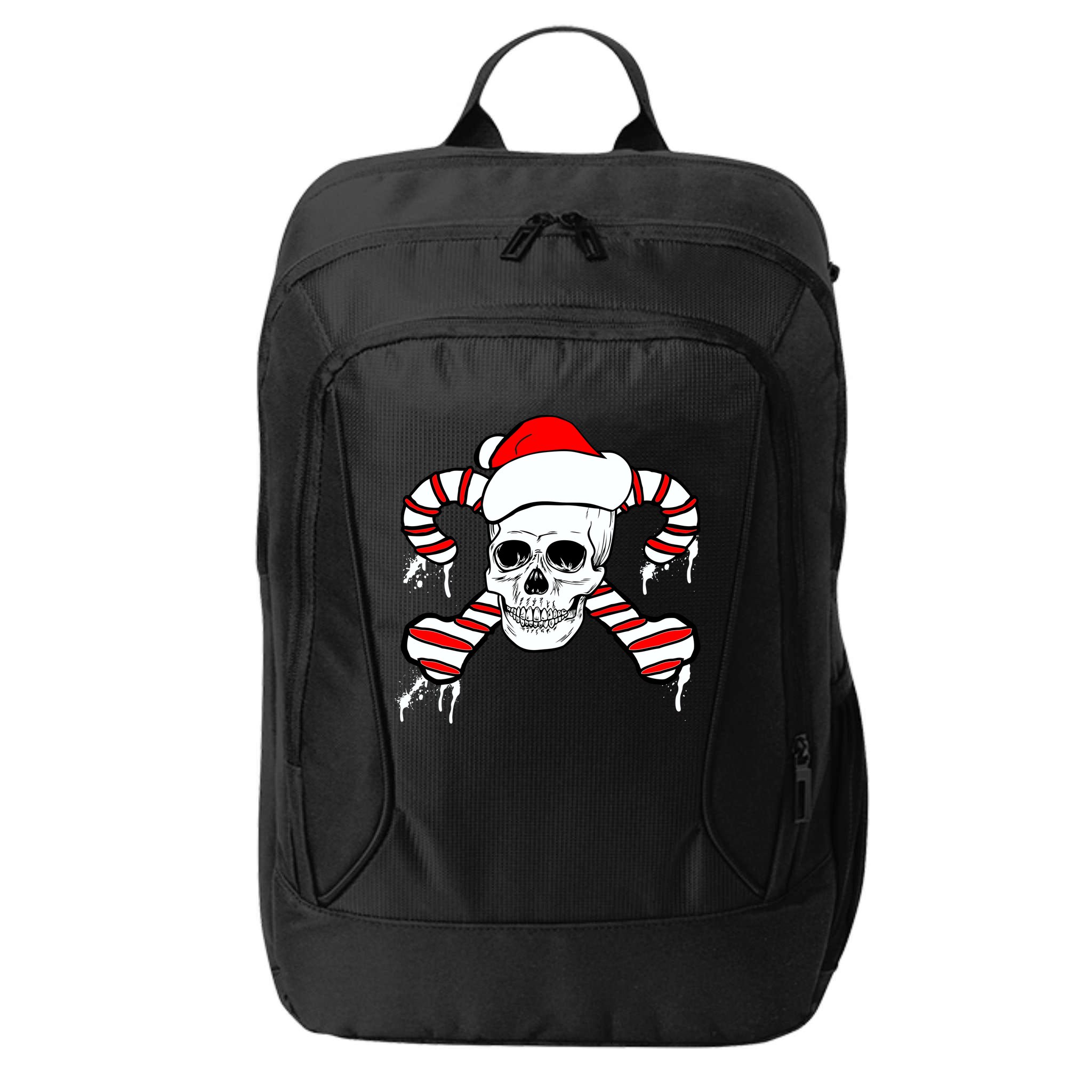 Candy Cane Skull City Backpack