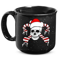 Candy Cane Skull 15oz Campfire Ceramic Mug