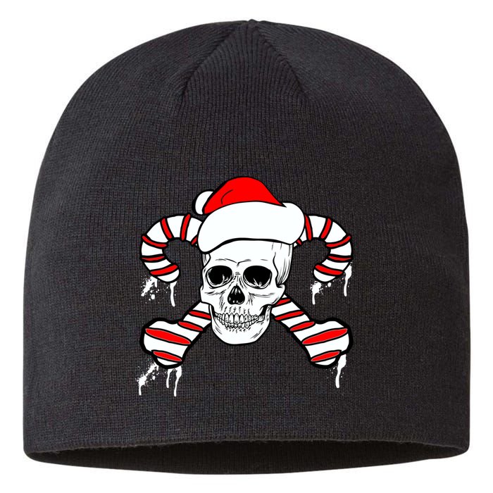 Candy Cane Skull Sustainable Beanie