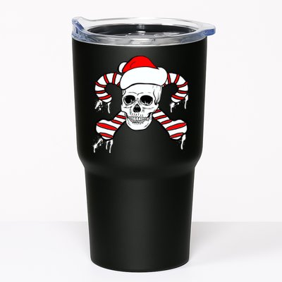 Candy Cane Skull Tumbler