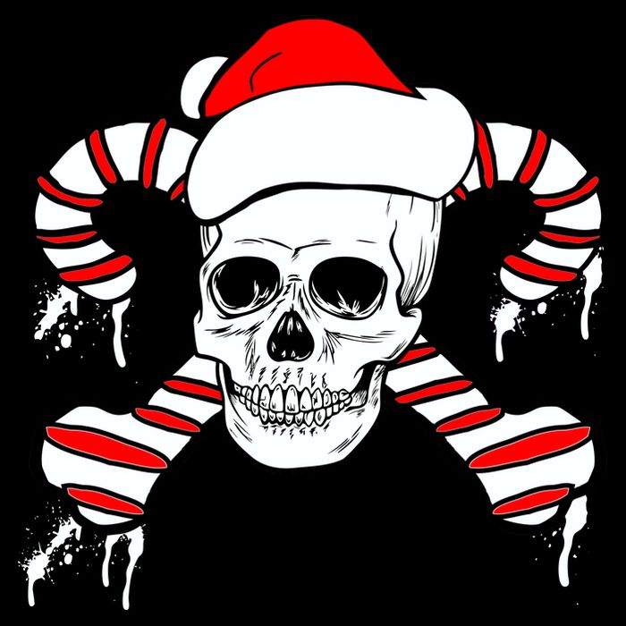 Candy Cane Skull Mousepad