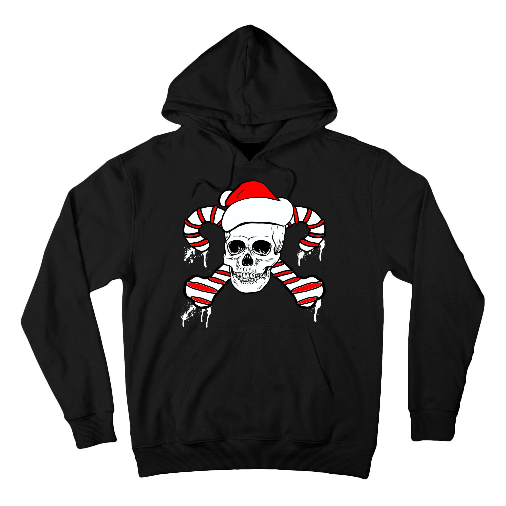 Candy Cane Skull Tall Hoodie