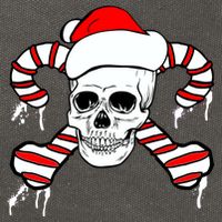 Candy Cane Skull Cotton Canvas Backpack