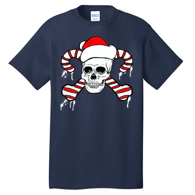 Candy Cane Skull Tall T-Shirt