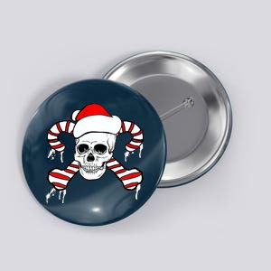 Candy Cane Skull Button