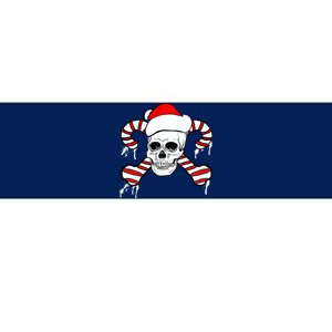 Candy Cane Skull Bumper Sticker