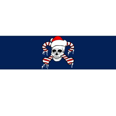 Candy Cane Skull Bumper Sticker