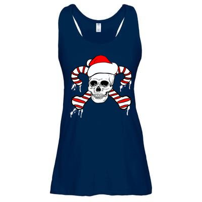 Candy Cane Skull Ladies Essential Flowy Tank