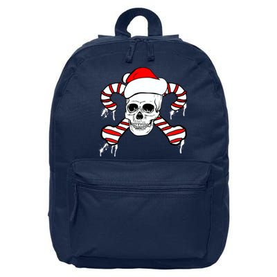 Candy Cane Skull 16 in Basic Backpack