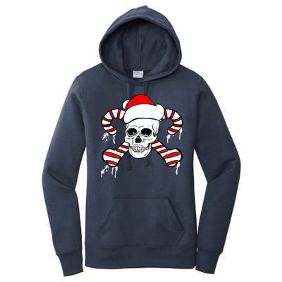 Candy Cane Skull Women's Pullover Hoodie