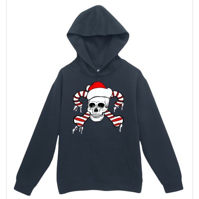 Candy Cane Skull Urban Pullover Hoodie