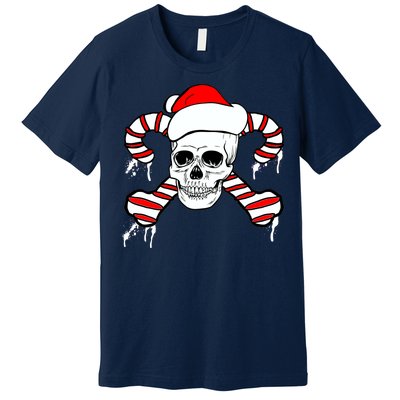 Candy Cane Skull Premium T-Shirt