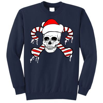 Candy Cane Skull Tall Sweatshirt