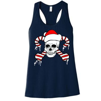 Candy Cane Skull Women's Racerback Tank