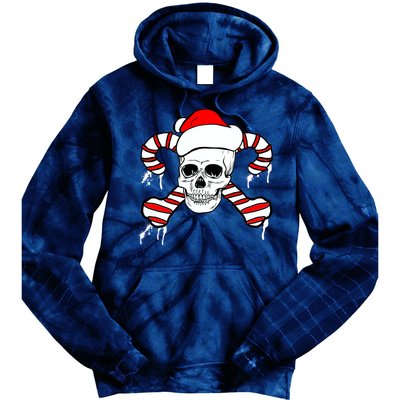 Candy Cane Skull Tie Dye Hoodie