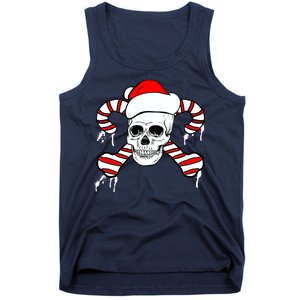 Candy Cane Skull Tank Top