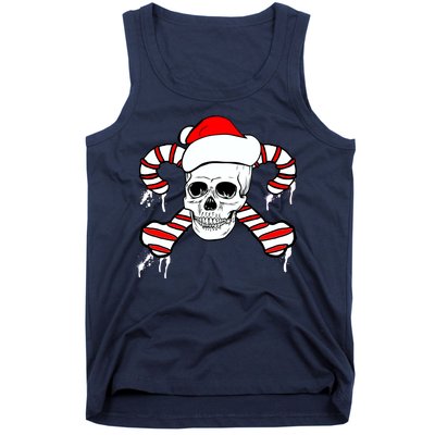 Candy Cane Skull Tank Top