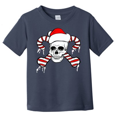 Candy Cane Skull Toddler T-Shirt