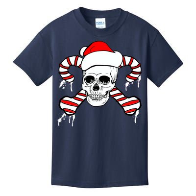 Candy Cane Skull Kids T-Shirt