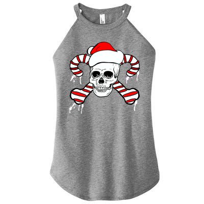 Candy Cane Skull Women's Perfect Tri Rocker Tank