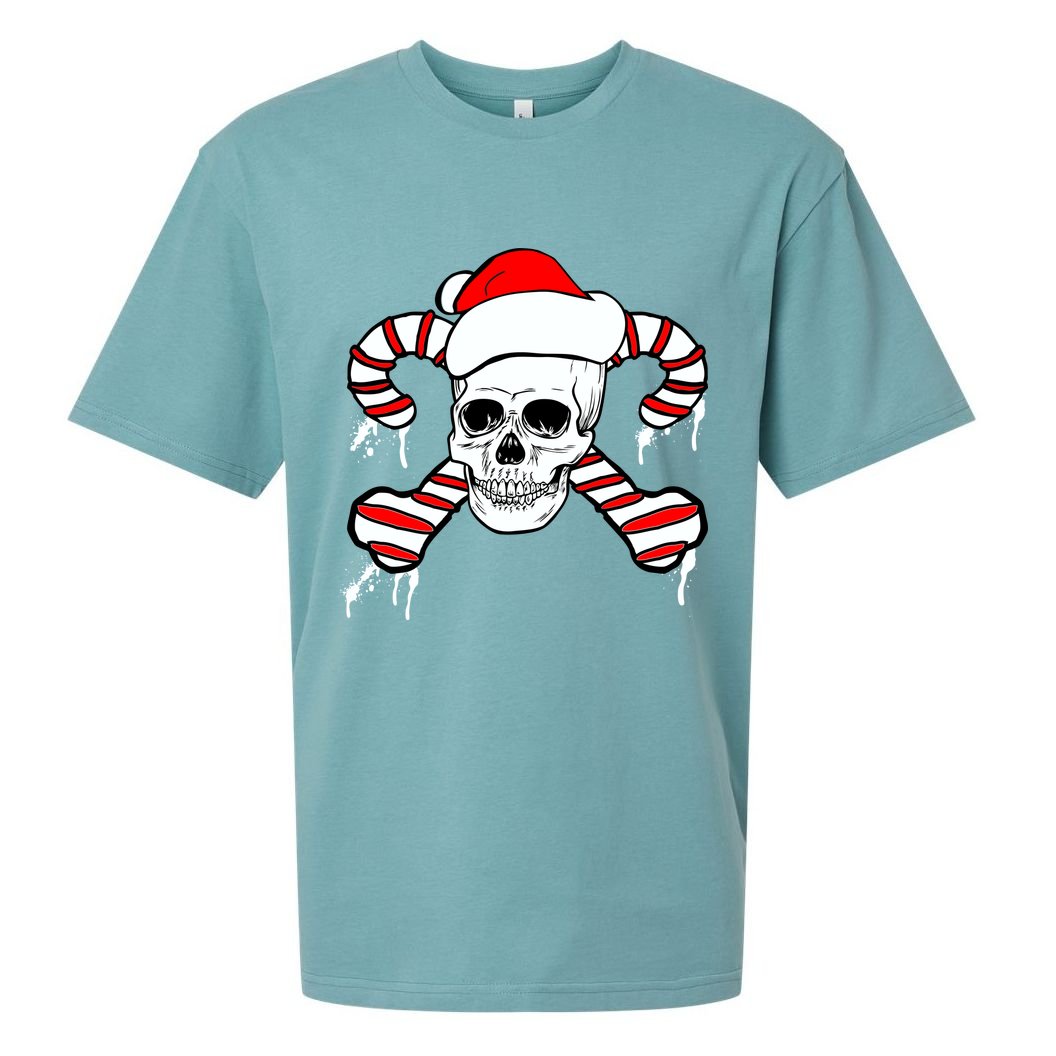 Candy Cane Skull Sueded Cloud Jersey T-Shirt