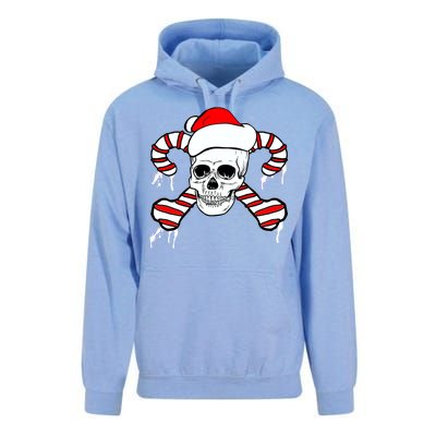 Candy Cane Skull Unisex Surf Hoodie