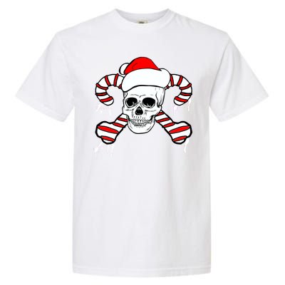 Candy Cane Skull Garment-Dyed Heavyweight T-Shirt