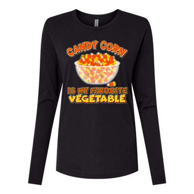 Candy Corn Is My Favorite Vegetable Womens Cotton Relaxed Long Sleeve T-Shirt