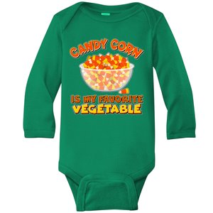 Candy Corn Is My Favorite Vegetable Baby Long Sleeve Bodysuit