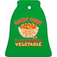 Candy Corn Is My Favorite Vegetable Ceramic Bell Ornament