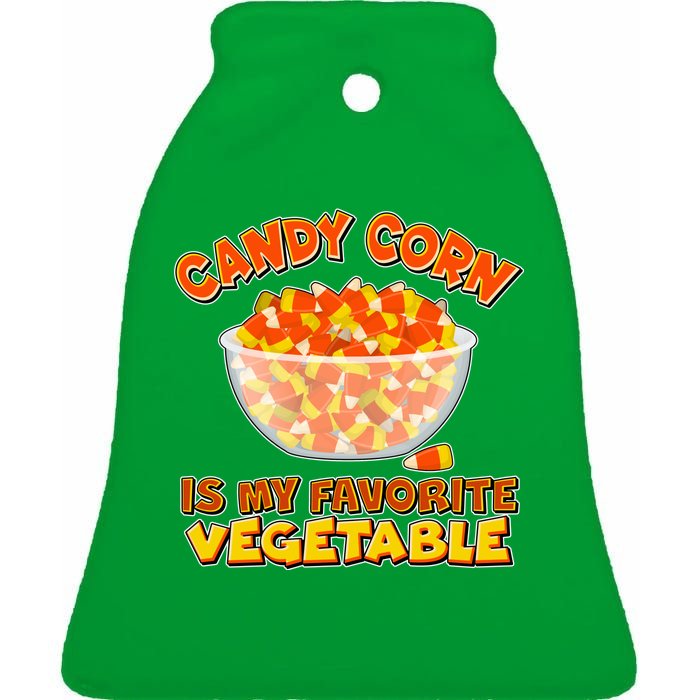 Candy Corn Is My Favorite Vegetable Ceramic Bell Ornament