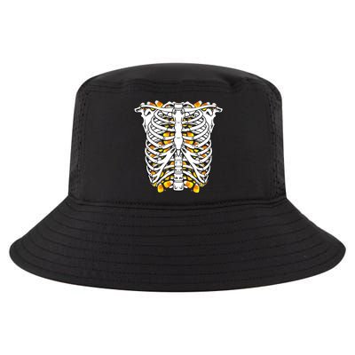 Candy Corn Skeleton Hallween Costume Cool Comfort Performance Bucket Hat