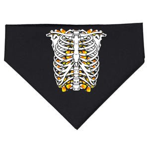 Candy Corn Skeleton Hallween Costume USA-Made Doggie Bandana