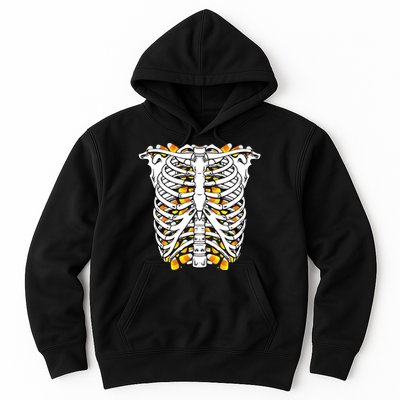 Candy Corn Skeleton Hallween Costume Hoodie