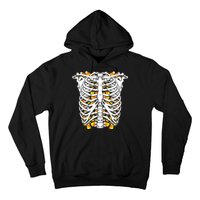 Candy Corn Skeleton Hallween Costume Hoodie