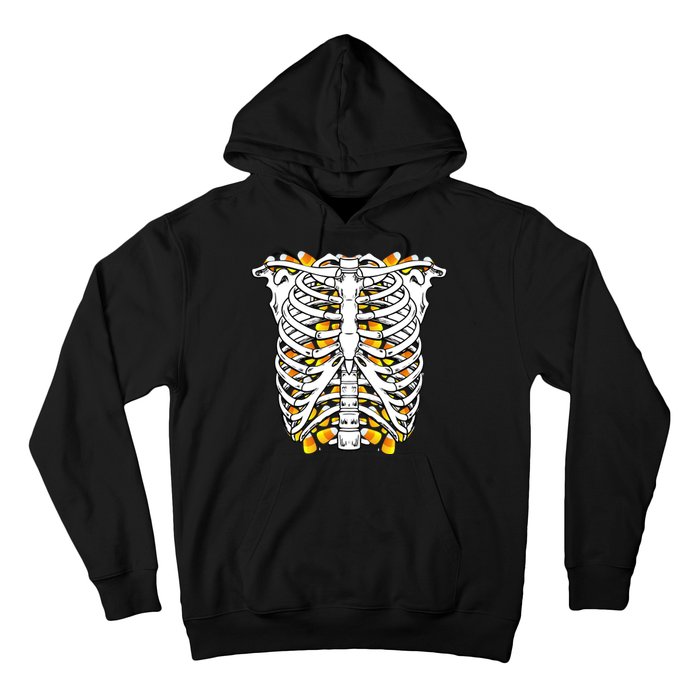 Candy Corn Skeleton Hallween Costume Hoodie